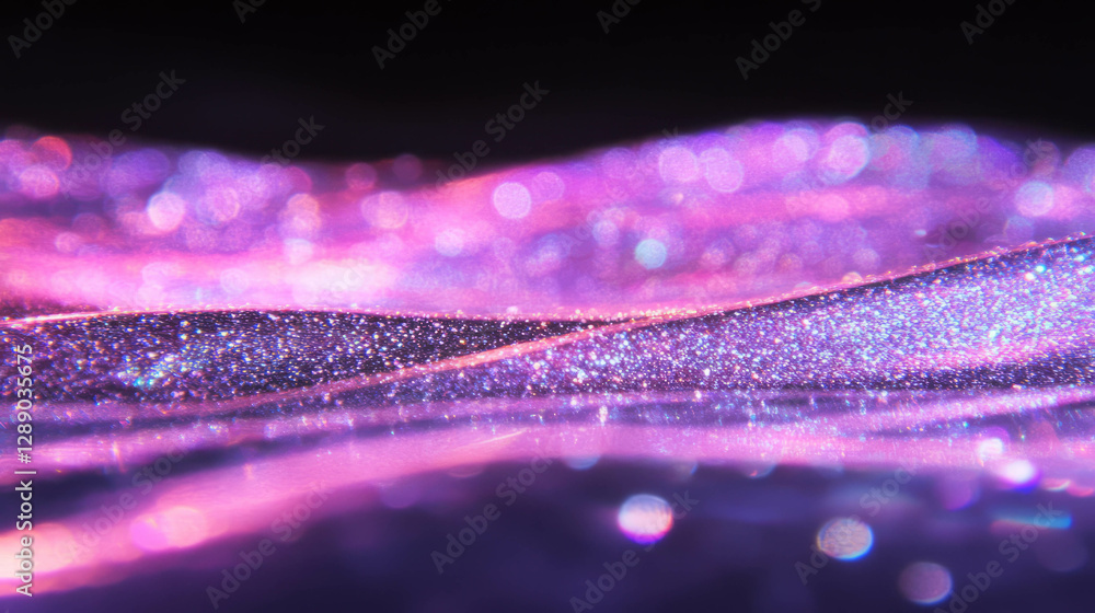 Aufkleber Enchanting glitter particles floating in blurred background design