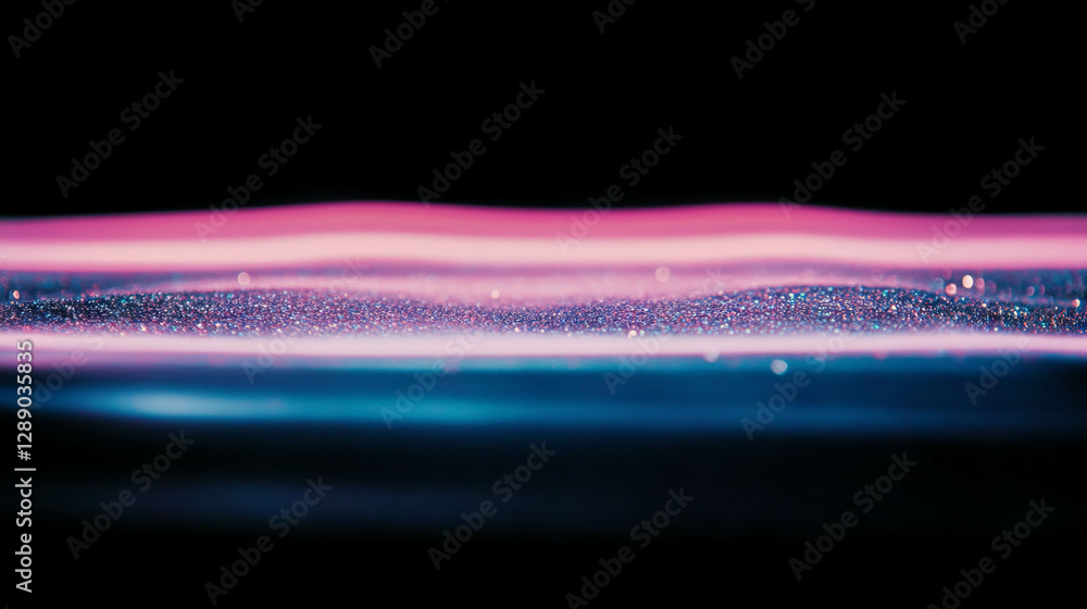Poster Mesmerizing background of floating glitter particles with vibrant blur effect for design projects