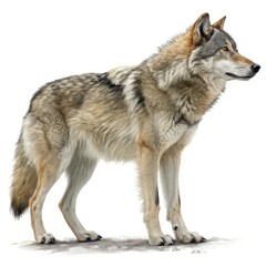 Fototapeta premium wolf in front of white background