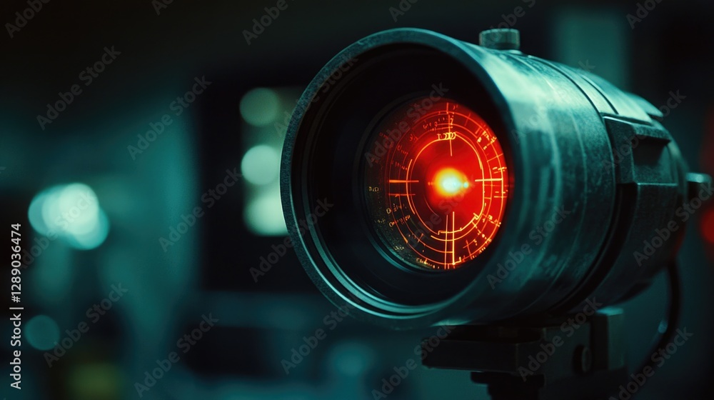 Poster close-up shot of a traffic light showing a red light