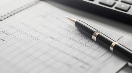 Lottery prize ticket on a sleek desk with a luxury pen and a planner. Featuring professionalism and reward