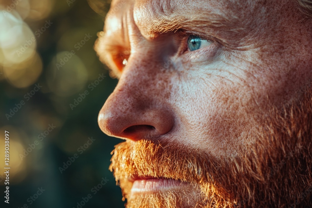 Poster portrait of a bearded man, suitable for personal or editorial use