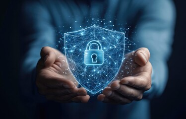 Hands holding digital security shield (1)
