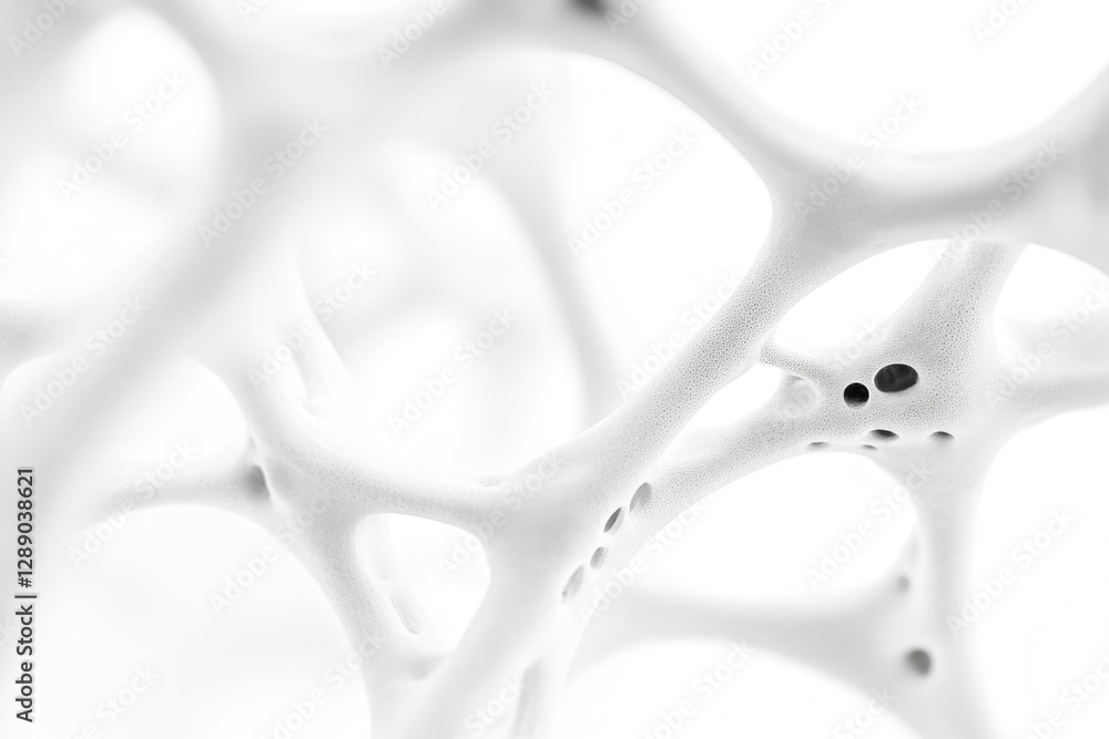 Poster A close-up shot of a white object with holes, suitable for use as a design element or symbol