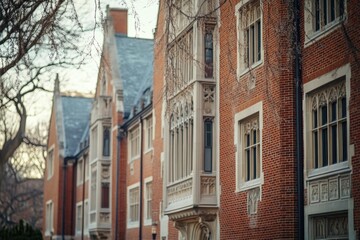 Fototapeta premium A classic style building with a clock tower, great for representing time or architecture