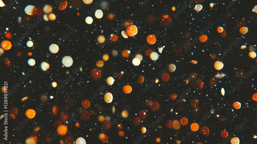 Aufkleber Floating quinoa grains background with abstract pattern for creative design
