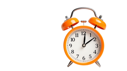 Isolated Orange Alarm Clock
