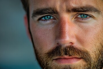 Obraz premium Close-up portrait of a bearded man