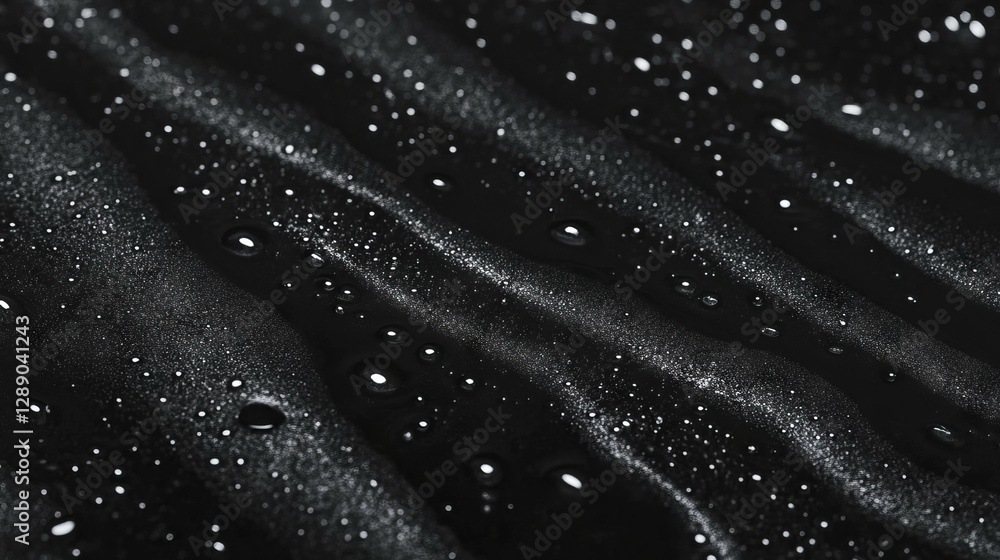 Aufkleber frost patterns on glass surface with water droplets for winter design and background