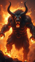 Mystical Portrait Screaming Minotaur Power