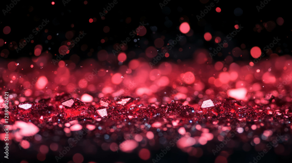 Aufkleber Glowing ember background with soft red light for warm atmosphere design