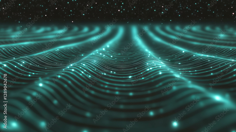 Aufkleber Abstract background of gravitational waves and distorted patterns for futuristic design