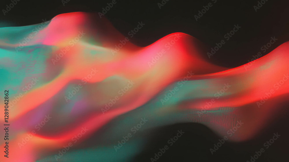Poster Abstract heat haze background with colorful distorted waves for artistic design