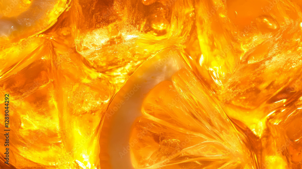 Poster refreshing concept of citrus and ice for summer design