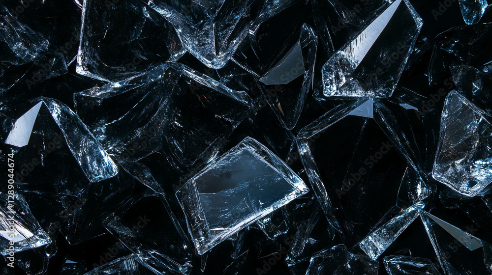 Poster intricate ice crystals pattern background for winter and frozen themes