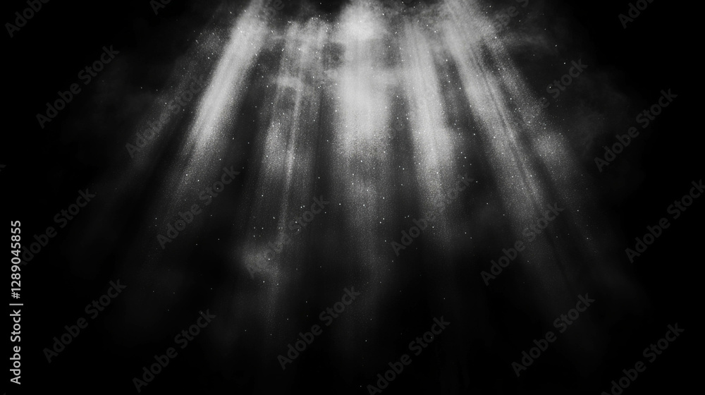 Poster Ethereal light patterns with soft diffused rain background for creative design