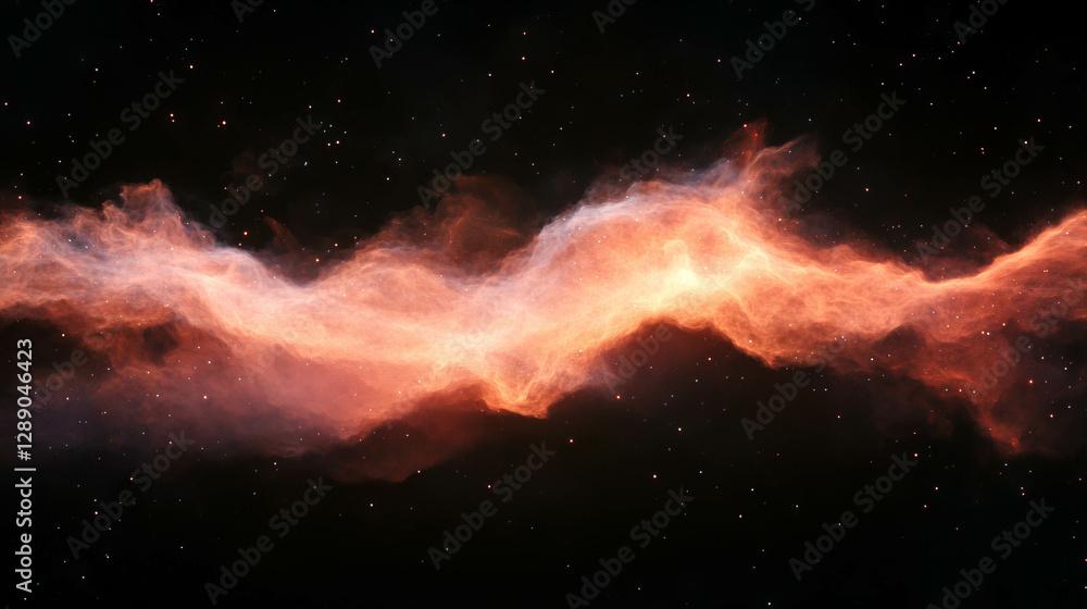 Poster cosmic wonder of nebula remnants with glowing gas clouds for space-themed designs