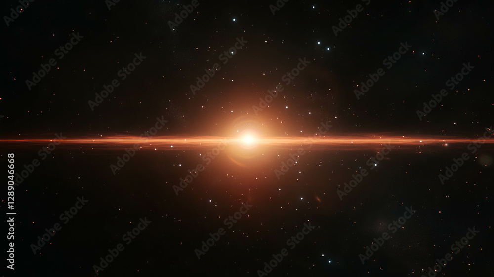 Aufkleber cosmic view of neutron star with strong gravitational field in deep space