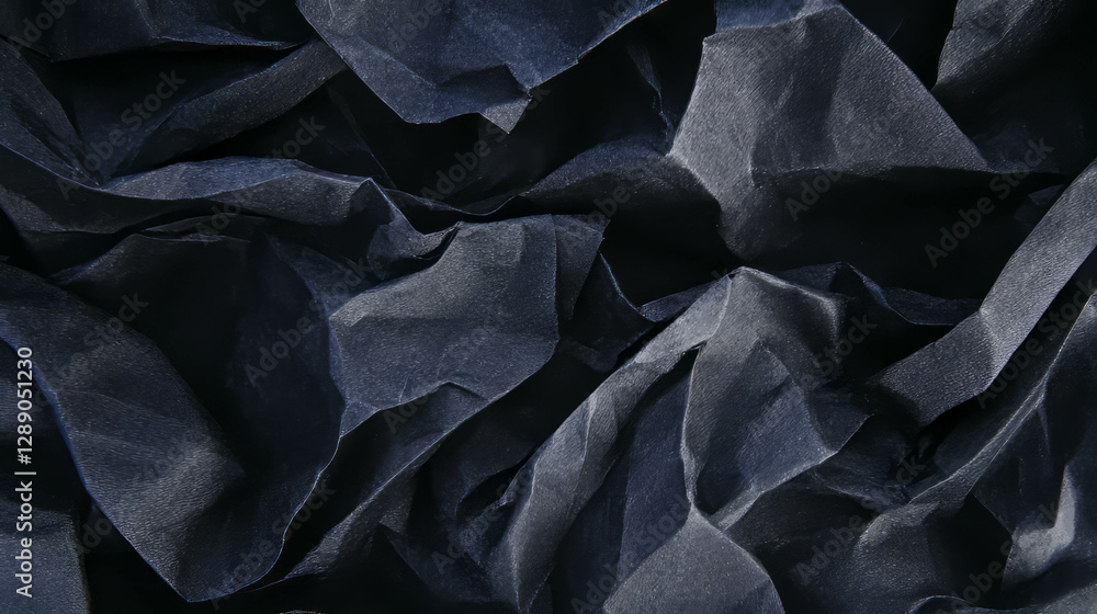 Poster abstract texture of black crumpled paper for creative background design