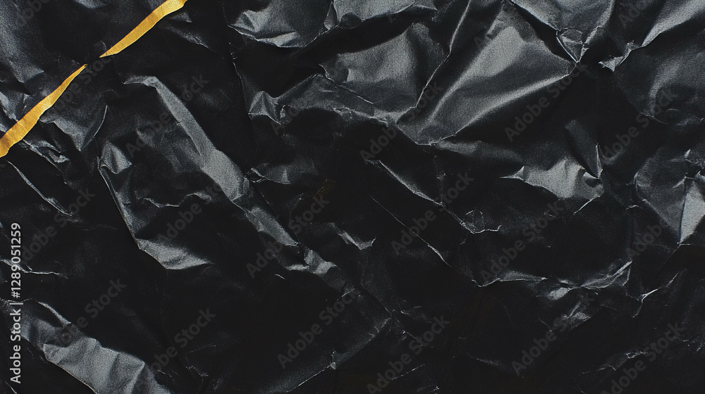 Poster abstract concept of black crumpled paper overlay texture for creative design