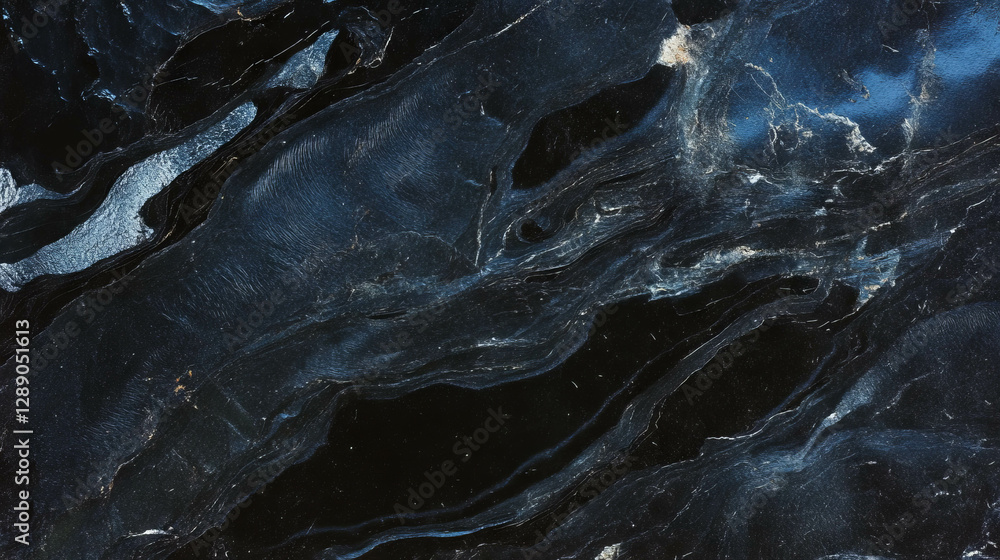 Poster Abstract texture of black crumpled paper overlay for design and background