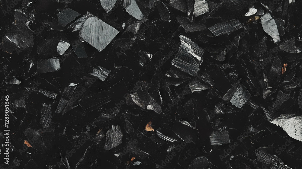 Poster abstract texture of black crushed paper for background design
