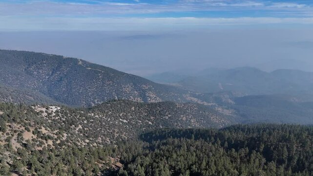 Aerial View of Frazier Mountain, Los Padres National Forest, Kern County