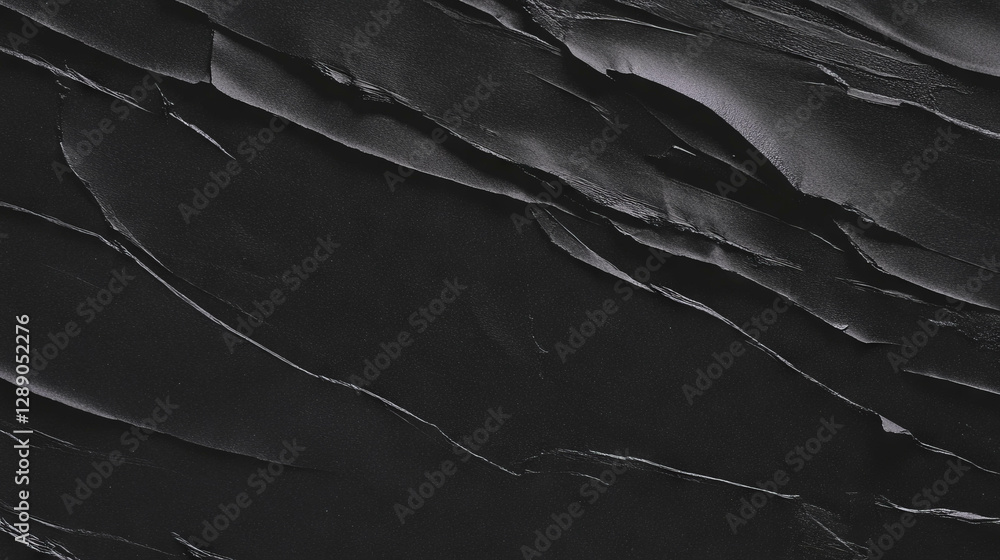 Poster abstract texture of heavily rumpled black paper for design backgrounds