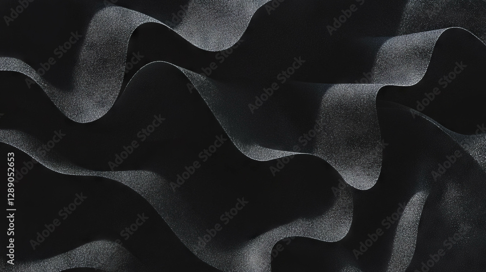 Aufkleber Abstract texture of black layered rumpled paper for design and background