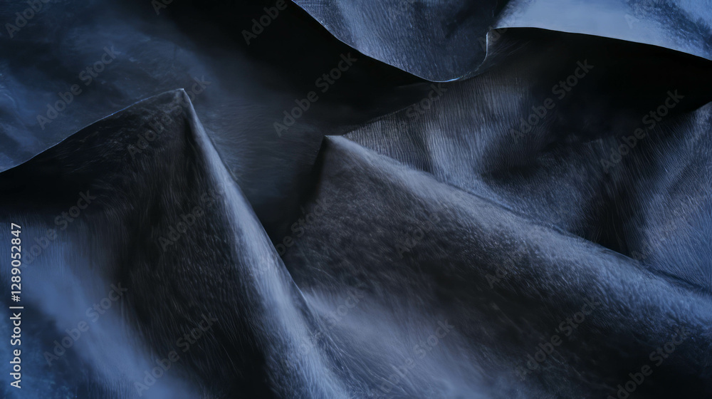 Poster abstract texture of lightly rumpled black paper for creative design projects