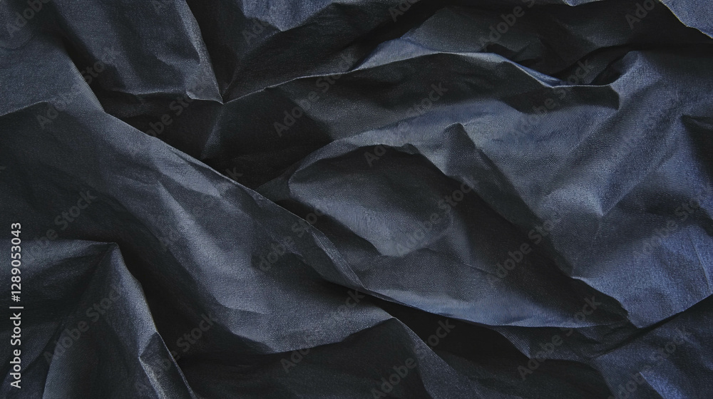 Poster abstract black textured background with lightly rumpled paper for creative design