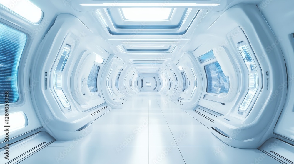 Poster a large, empty space with a circular window in the middle