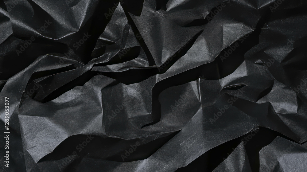 Poster black wrinkled paper texture overlay for creative design and background use