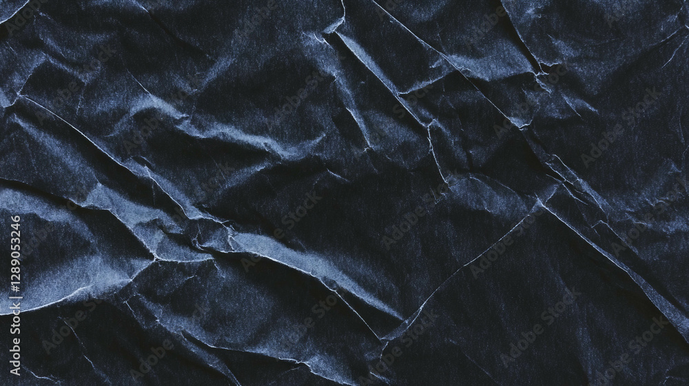 Aufkleber black rumpled paper texture for creative design and background projects