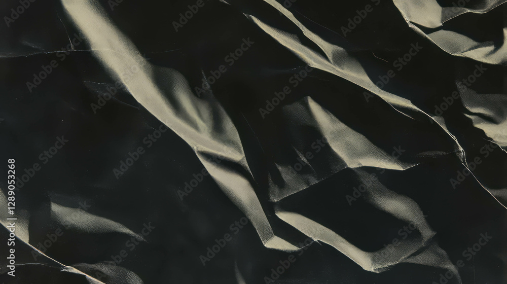 Poster abstract black rumpled paper texture for creative design projects