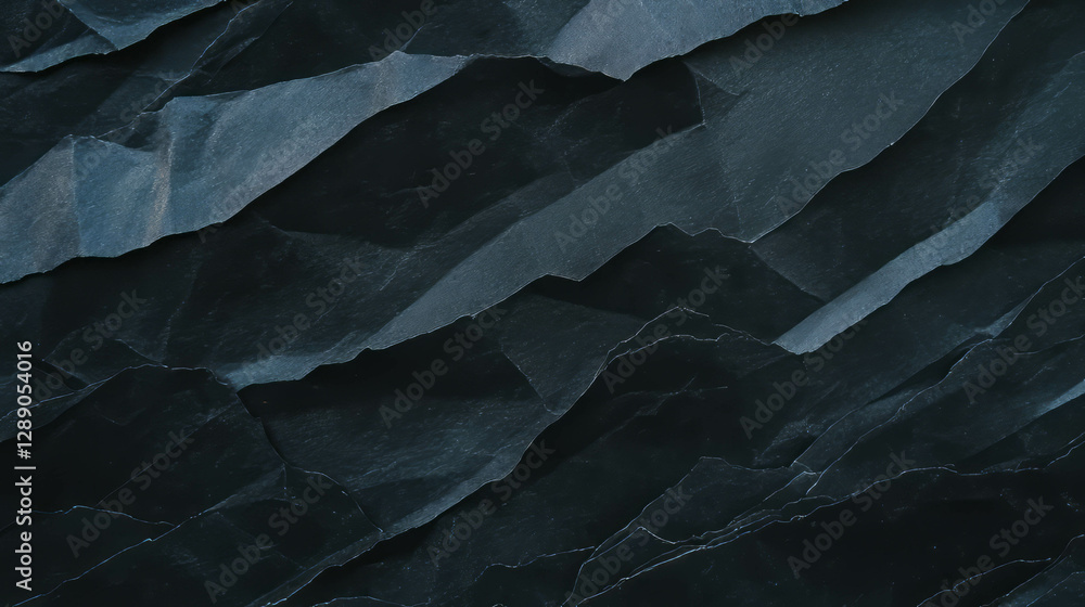 Poster black rumpled paper texture for creative design and background use