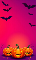 Playful Halloween Story Template with Animated Bats