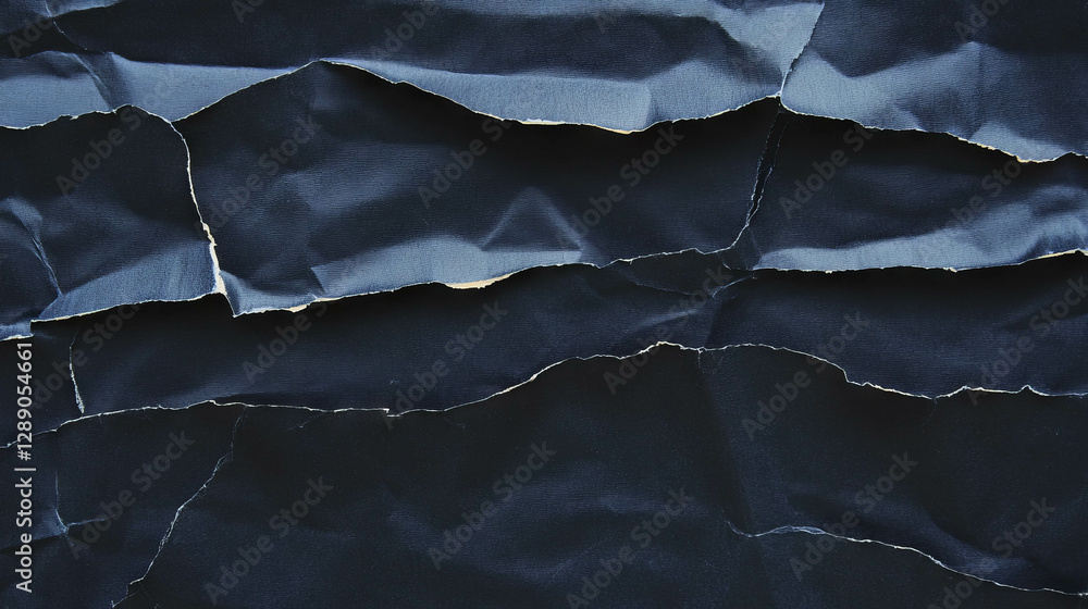 Poster abstract background of black torn and rumple paper texture for creative designs