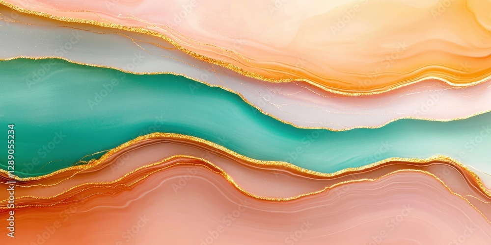 Aufkleber abstract fluid art inspiration digital creation colorful patterns modern design aesthetic view conte