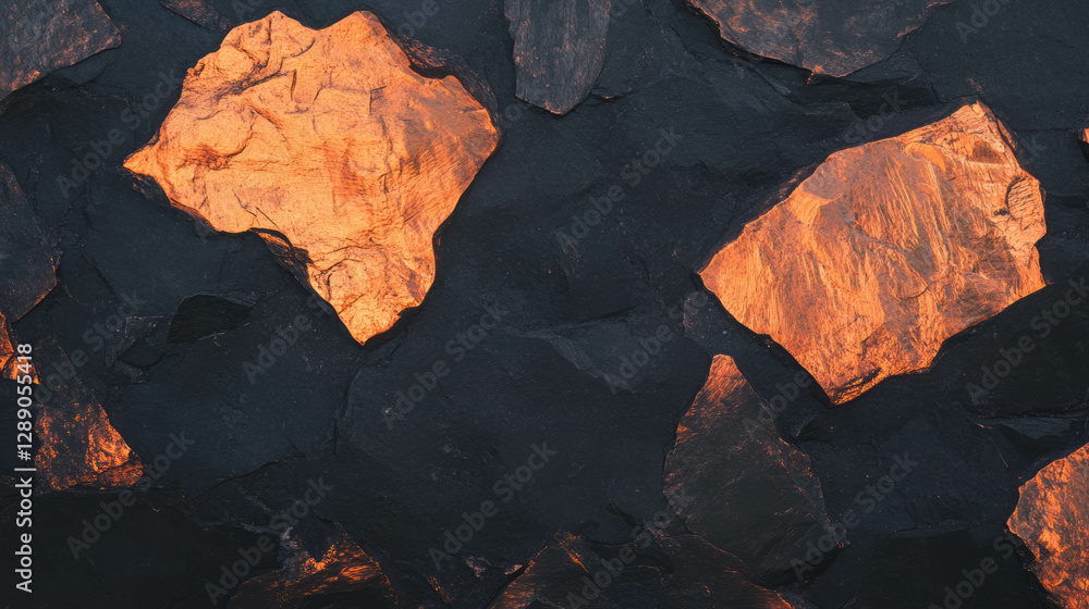Poster copper and rough stone overlay texture for artistic design and background use