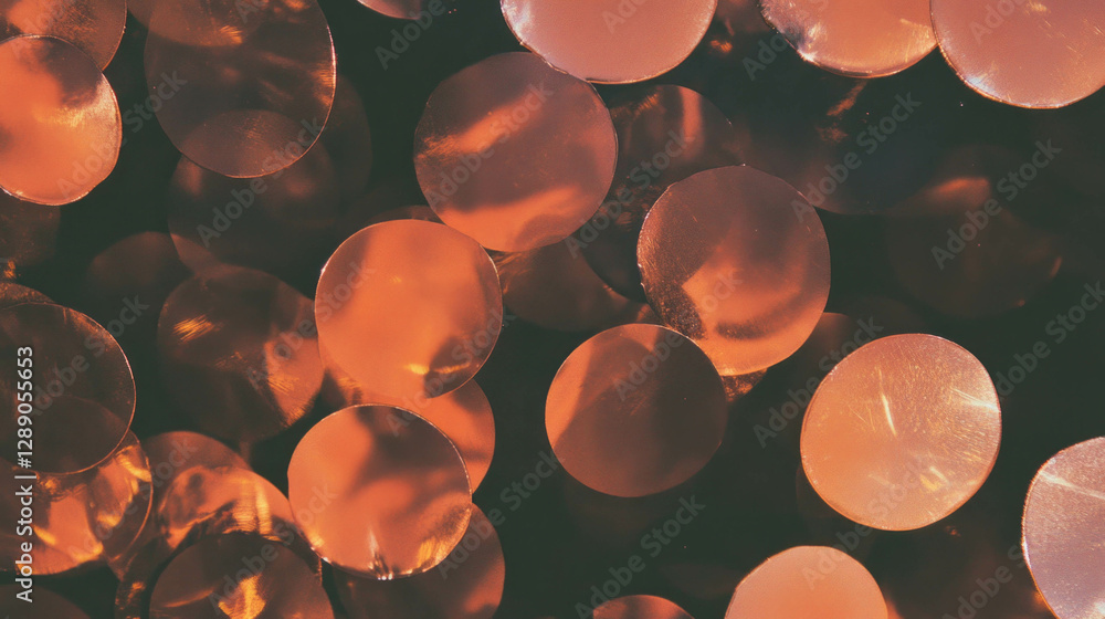 Aufkleber copper circular patterns texture overlay for creative design