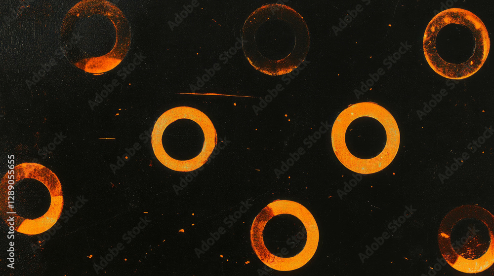 Poster Copper circular pattern overlay texture for artistic design and backgrounds