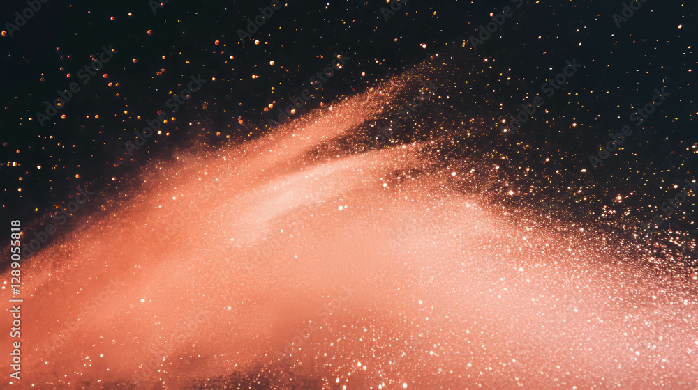 Poster Copper texture with coarse grain and sparkling overlay for creative background design