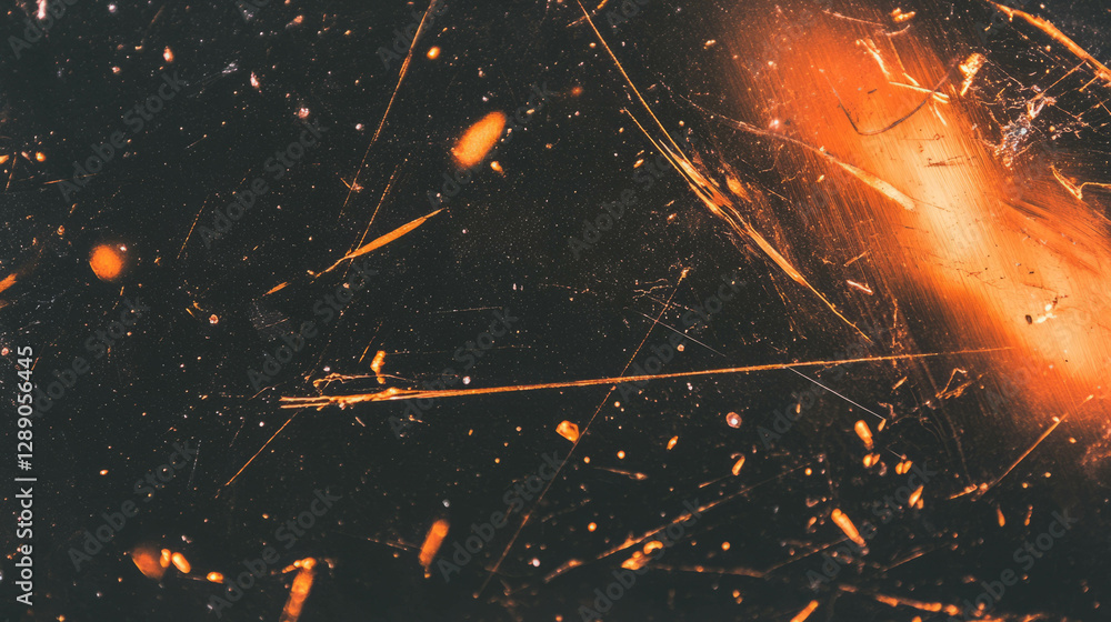 Poster Abstract copper texture with fine scratches overlay for design projects