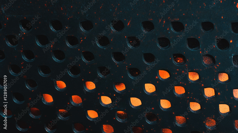 Fototapete abstract metallic copper texture with raised patterns for background design