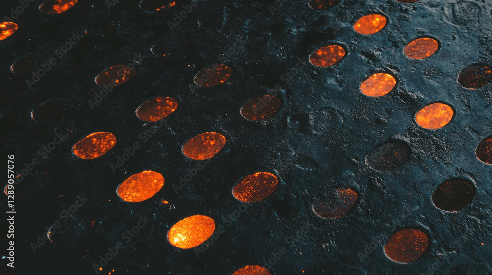 Poster Copper texture with raised patterns for creative design projects