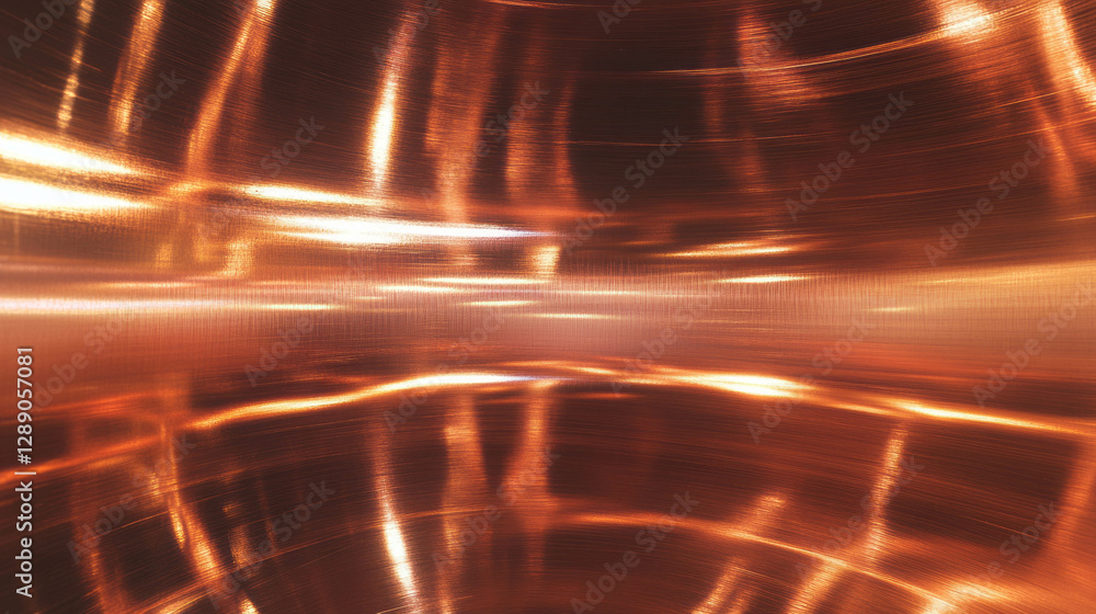 Poster copper texture with smooth grain and polished finish for backgrounds and overlays