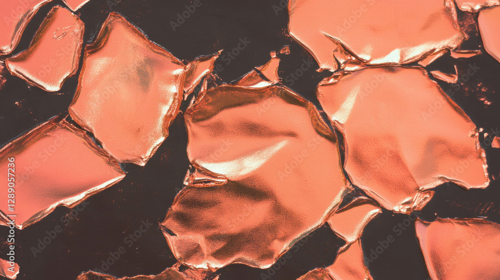 Poster Copper textured abstract background with metallic overlay for creative design