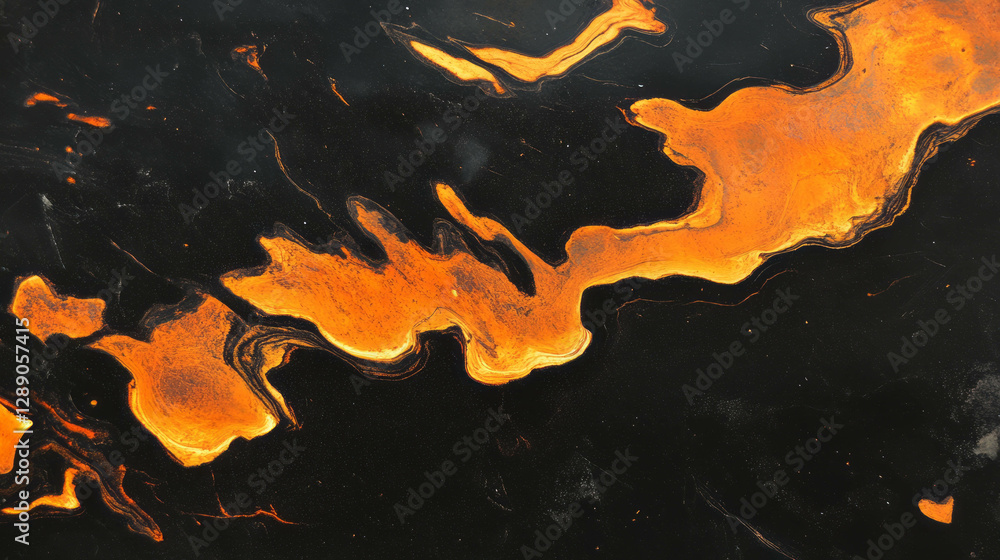 Poster Abstract copper texture with dynamic swirls for creative design
