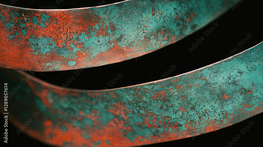 Poster Copper texture with weathered surface for artistic and design use